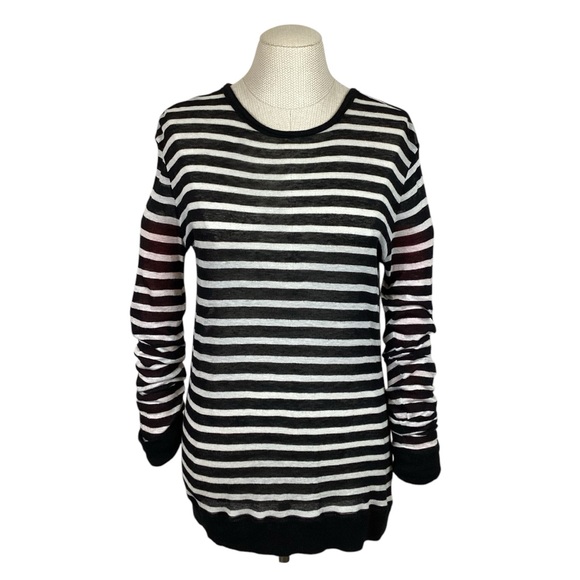 Alexander Wang Lightweight Striped Sweater Linen Blend - Picture 7 of 11